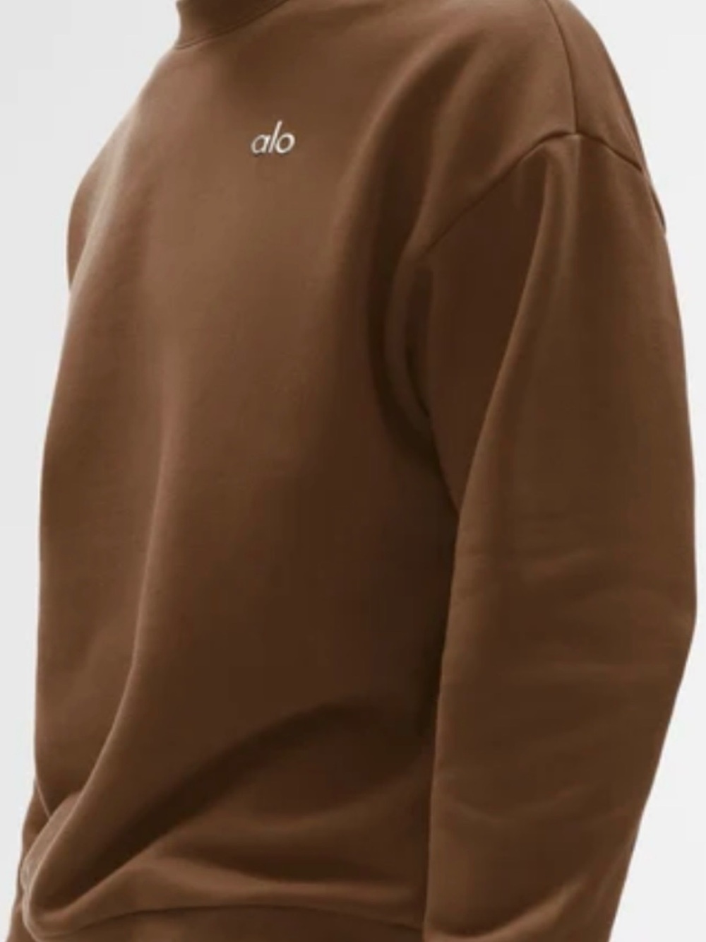 Alo Yoga Accolade Crewneck Sweatshirt Brown Medium M Oversized Unisex GUC